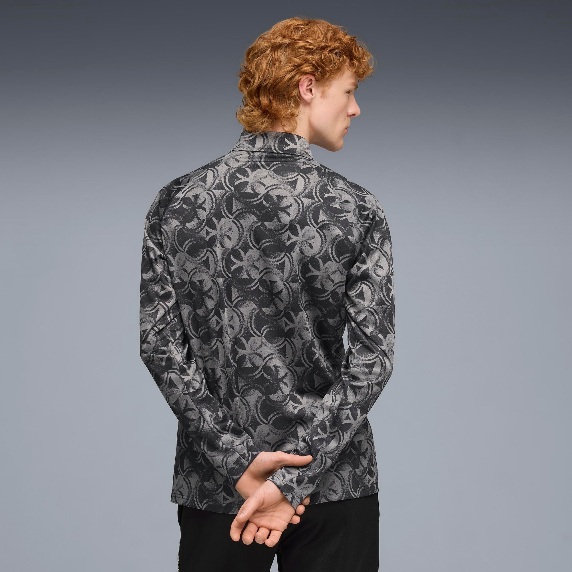 Puma Manchester City Warm Up 1/4 Zip Top  Black-Flat Dark Gray